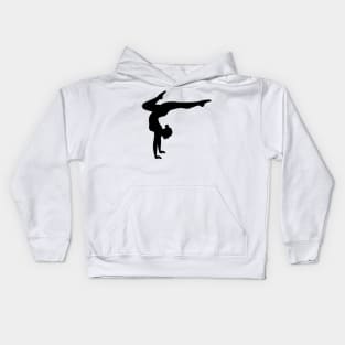 Contortionist Black and White Silhouette Kids Hoodie